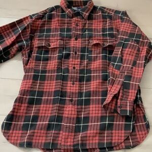 Men’s reddish orange Polo flannel shirt